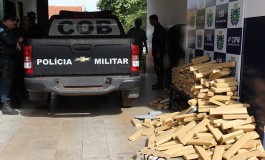 PM encontra carro com 360 quilos de maconha