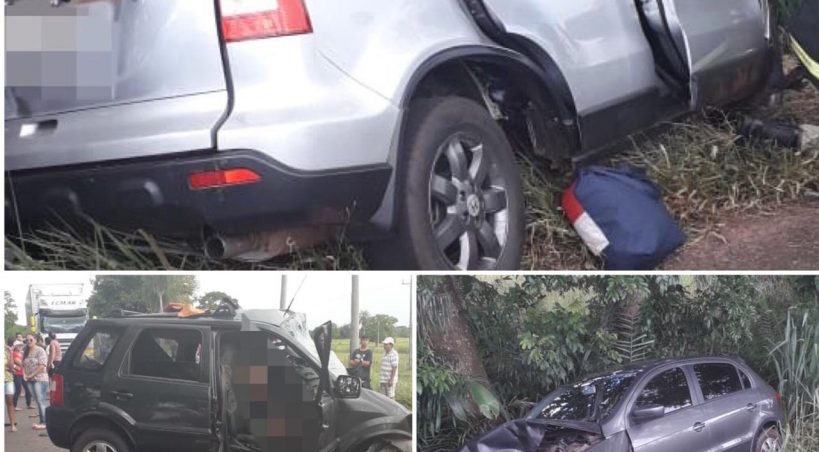 Grave acidente em Anastácio envolvendo três veículos deixa 3 pessoas mortas e oito feridas