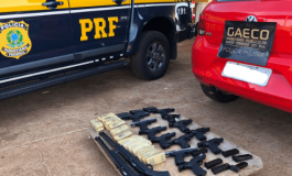 PRF e Gaeco apreendem em MS armamento que seria levado para MG